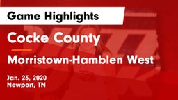 Cocke County  vs Morristown-Hamblen West  Game Highlights - Jan. 23, 2020