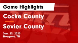 Cocke County  vs Sevier County  Game Highlights - Jan. 23, 2020