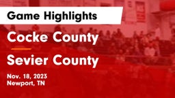 Cocke County  vs Sevier County  Game Highlights - Nov. 18, 2023