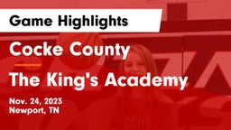 Cocke County  vs The King's Academy Game Highlights - Nov. 24, 2023