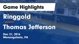 Ringgold  vs Thomas Jefferson  Game Highlights - Dec 21, 2016