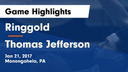 Ringgold  vs Thomas Jefferson  Game Highlights - Jan 21, 2017