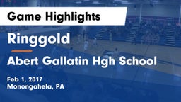 Ringgold  vs Abert Gallatin Hgh School Game Highlights - Feb 1, 2017