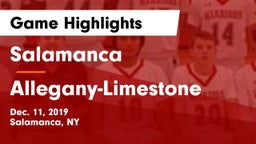 Salamanca  vs Allegany-Limestone  Game Highlights - Dec. 11, 2019
