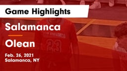 Salamanca  vs Olean  Game Highlights - Feb. 26, 2021