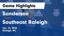 Sanderson  vs Southeast Raleigh  Game Highlights - Jan. 12, 2018