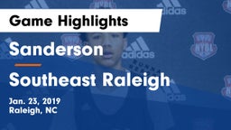 Sanderson  vs Southeast Raleigh Game Highlights - Jan. 23, 2019