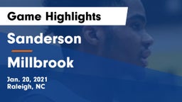 Sanderson  vs Millbrook  Game Highlights - Jan. 20, 2021