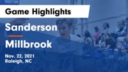Sanderson  vs Millbrook  Game Highlights - Nov. 22, 2021