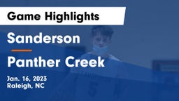 Sanderson  vs Panther Creek  Game Highlights - Jan. 16, 2023