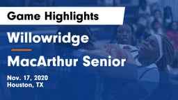 Willowridge  vs MacArthur Senior  Game Highlights - Nov. 17, 2020