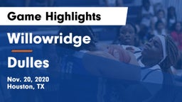 Willowridge  vs Dulles Game Highlights - Nov. 20, 2020
