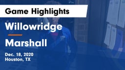 Willowridge  vs Marshall Game Highlights - Dec. 18, 2020