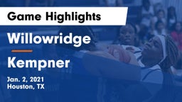 Willowridge  vs Kempner Game Highlights - Jan. 2, 2021