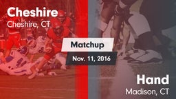 Matchup: Cheshire  vs. Hand  2016