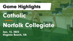 Catholic  vs Norfolk Collegiate Game Highlights - Jan. 13, 2023