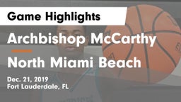 Archbishop McCarthy  vs North Miami Beach Game Highlights - Dec. 21, 2019