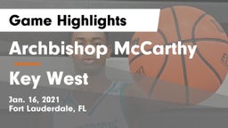 Archbishop McCarthy  vs Key West  Game Highlights - Jan. 16, 2021