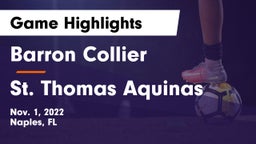 Barron Collier  vs St. Thomas Aquinas  Game Highlights - Nov. 1, 2022