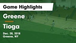 Greene  vs Tioga  Game Highlights - Dec. 28, 2018