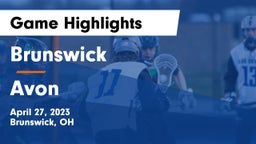 Brunswick  vs Avon  Game Highlights - April 27, 2023