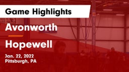 Avonworth  vs Hopewell  Game Highlights - Jan. 22, 2022