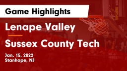 Lenape Valley  vs Sussex County Tech  Game Highlights - Jan. 15, 2022