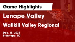 Lenape Valley  vs Wallkill Valley Regional  Game Highlights - Dec. 18, 2023