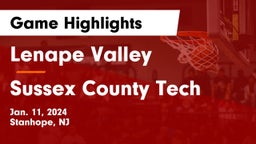 Lenape Valley  vs Sussex County Tech  Game Highlights - Jan. 11, 2024