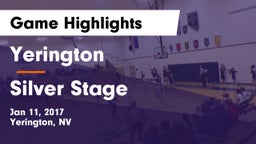 Yerington  vs Silver Stage  Game Highlights - Jan 11, 2017