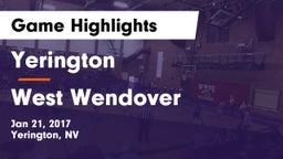 Yerington  vs West Wendover Game Highlights - Jan 21, 2017