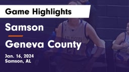 Samson  vs Geneva County  Game Highlights - Jan. 16, 2024