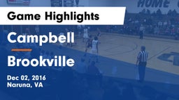 Campbell  vs Brookville  Game Highlights - Dec 02, 2016