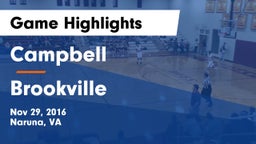 Campbell  vs Brookville Game Highlights - Nov 29, 2016
