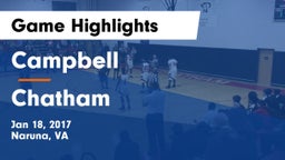Campbell  vs Chatham  Game Highlights - Jan 18, 2017