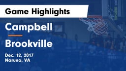 Campbell  vs Brookville  Game Highlights - Dec. 12, 2017