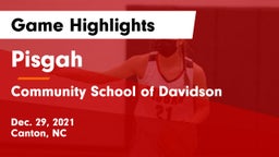 Pisgah  vs Community School of Davidson Game Highlights - Dec. 29, 2021