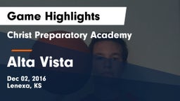 Christ Preparatory Academy vs Alta Vista Game Highlights - Dec 02, 2016