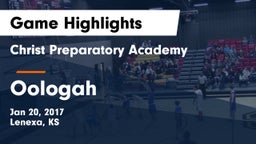 Christ Preparatory Academy vs Oologah  Game Highlights - Jan 20, 2017
