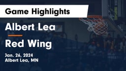 Albert Lea  vs Red Wing  Game Highlights - Jan. 26, 2024