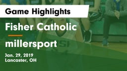 Fisher Catholic  vs millersport Game Highlights - Jan. 29, 2019