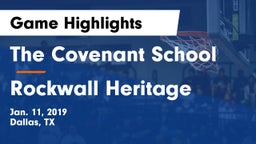 The Covenant School vs Rockwall Heritage Game Highlights - Jan. 11, 2019