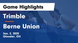 Trimble  vs Berne Union  Game Highlights - Jan. 2, 2020
