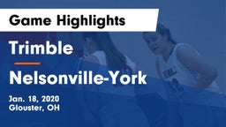 Trimble  vs Nelsonville-York  Game Highlights - Jan. 18, 2020