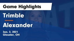 Trimble  vs Alexander  Game Highlights - Jan. 2, 2021