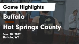 Buffalo  vs Hot Springs County  Game Highlights - Jan. 28, 2022