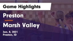 Preston  vs Marsh Valley  Game Highlights - Jan. 8, 2021
