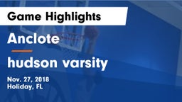 Anclote  vs hudson  varsity Game Highlights - Nov. 27, 2018