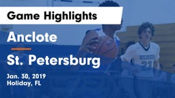 Anclote  vs St. Petersburg  Game Highlights - Jan. 30, 2019