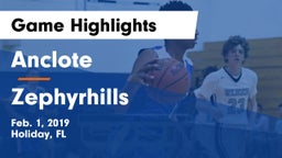 Anclote  vs Zephyrhills  Game Highlights - Feb. 1, 2019